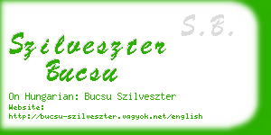 szilveszter bucsu business card